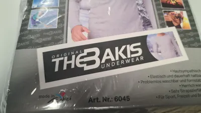 THE BAKIS Herren Thermo Unterhemd Langarm Grau Interlok Gr. L