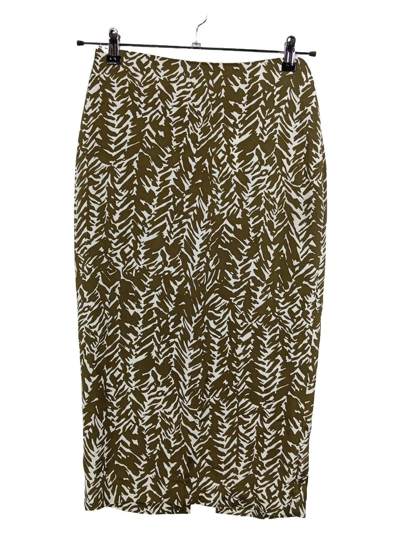 Diane von Furstenberg Bleistiftrock Damen Gr. 32 Oliv Animal Print 1