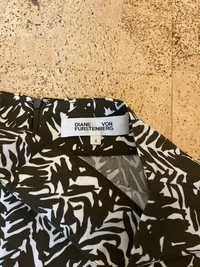 Diane von Furstenberg Bleistiftrock Damen Gr. 32 Oliv Animal Print 3