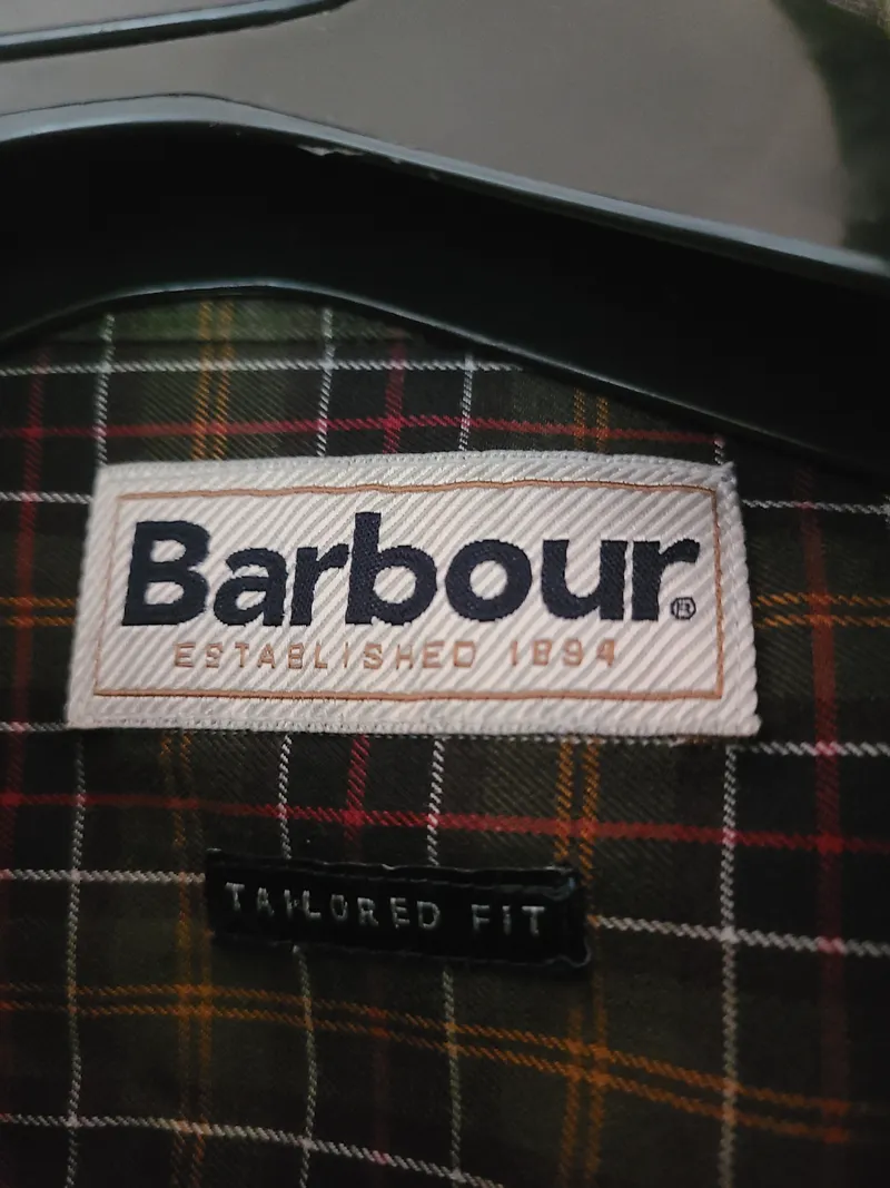 Barbour Herren Freizeithemd Kariert Grün Größe 42/XS Baumwolle Casual 8
