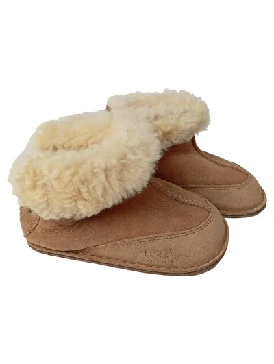 UGG Kinder Outdoorschuhe Baby Booties Gr. 22 Braun Fellbesatz Klassisch