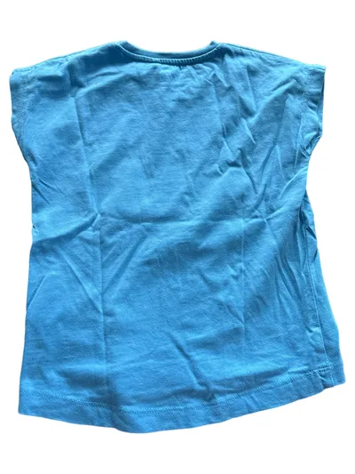 NAME IT Mädchen T-Shirt Gr. 104 Blau Eiscreme Motiv Glitzer