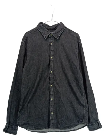 JACK & JONES Herren Jeanshemd Gr. XL Grau Denim Freizeithemd Langarm
