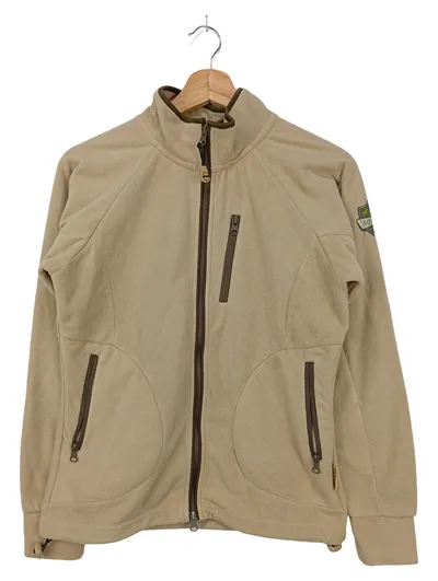 EQUIPAGE Damen Fleecejacke Gr. 36/S Beige Outdoor Sportlich Reißverschluss