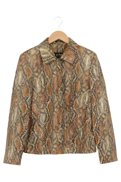 GIL BRET Damen Leichte Jacke Gr. 40/M Animal-Print Vintage Mehrfarbig