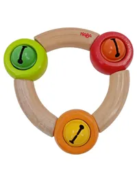 HABA Greifling Baby Rassel Holz Mehrfarbig Motorikspielzeug 1