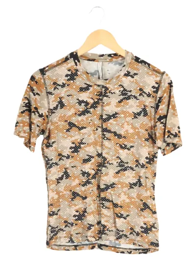 SUMMUM WOMAN Damen T-Shirt Gr. 36/S Camouflage Kurzarm Viskose Mehrfarbig