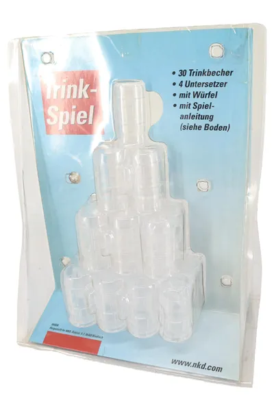 ABB SPIELE Trinkspiel Partyspiel Set 30 Becher Würfel Untersetzer Saufspiel