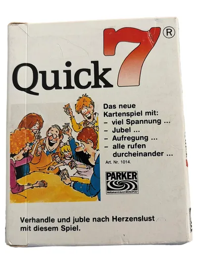Parker Quick 7 Kartenspiel Familie Party Spiel Klassiker Vintage