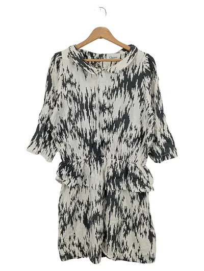 GANNI Damen Freizeitkleid Gr. 40/L Mehrfarbig Abstraktes Muster Bohemian Viskose