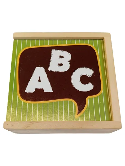 BELUGA John ABC Buchstabenwürfel Lernspiel Holz Kinder Alphabet ab 3 J.