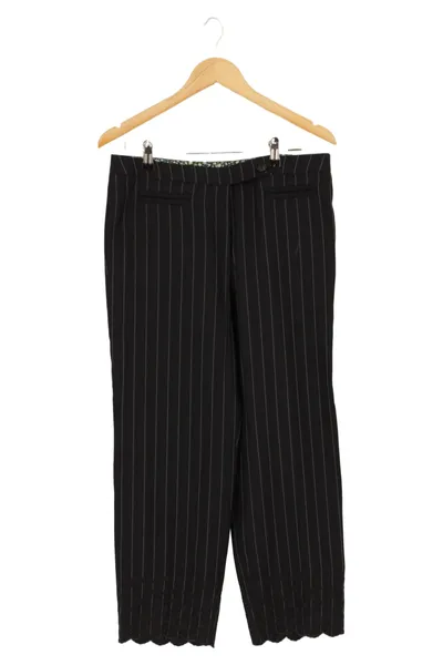 ORWELL Damen Stoffhose Gr. 42 XL Schwarz Gestreift Business Elegant