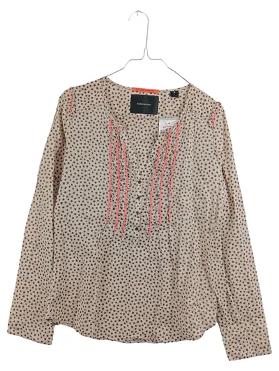 Maison Scotch Damen Bluse Gr. 36/S Beige Sterne Muster Bohemian