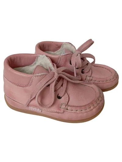 DEVELAB Schnürschuhe Kinder Mädchen Gr. 22 Rosa Casual Leder Baby Schuhe