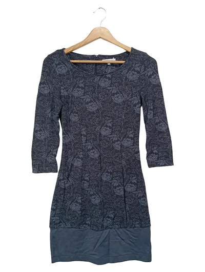 PATRIZIA PEPE Damen Etuikleid Gr. 34/XS Grau Floral Business Elegant