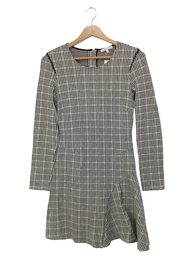 Patrizia Pepe Damen Businesskleid Gr. 40/M Grau Fischgrätenmuster Elegant