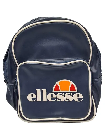 ellesse Kinder Rucksack Klein Retro Logo Dunkelblau Freizeit 17cm
