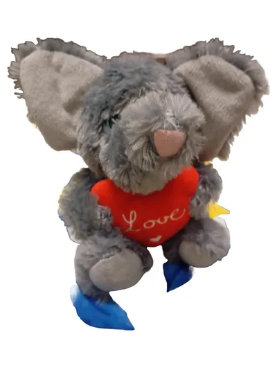 DELTA SPORT Plüschtier Elefant grau mit rotem Herz Love Kuscheltier