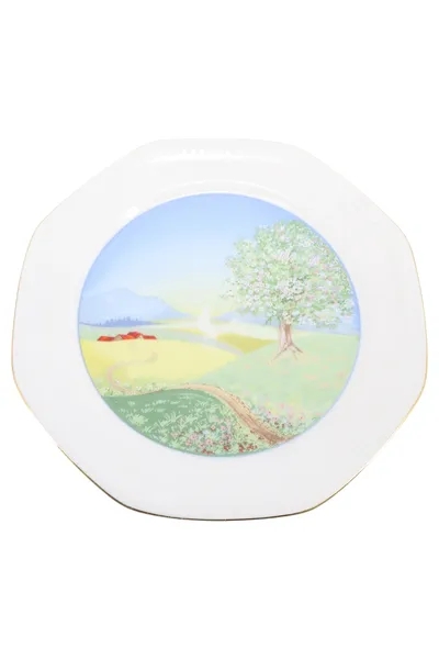 SCHIRNDING Sammelteller Klassisch Mehrfarbig Landschaft 19 cm Porzellan