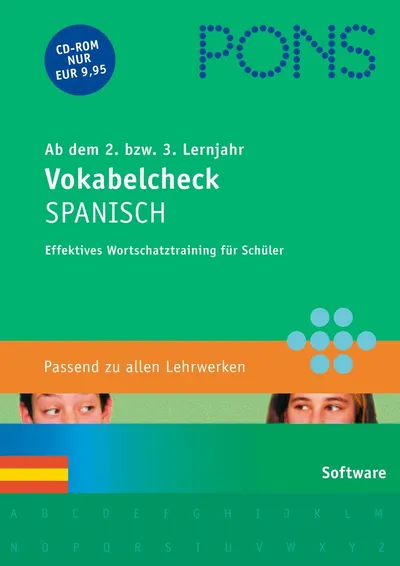 PONS Vokabelcheck Spanisch Lernsoftware CD-ROM Wortschatztraining Schüler