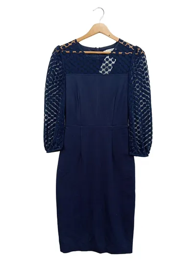 BODEN Etuikleid Damen Gr. 32/XXS Blau Elegant Business Bleistiftkleid