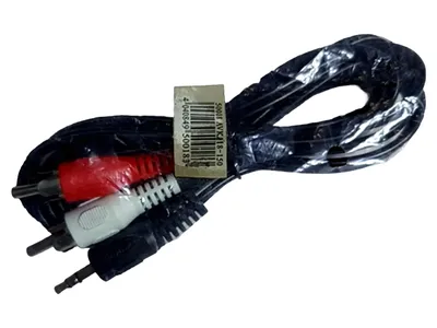 goobay Audiokabel 3,5mm Klinke auf Cinch RCA AVK18-150 Schwarz 1,5m