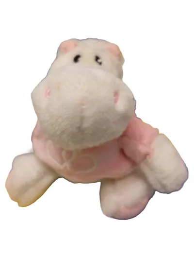 Sunkid Baby Kuscheltier Nilpferd Plüschtier Weiß 10cm