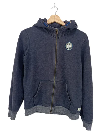 SCOTCH SHRUNK Kinder Sweatjacke Gr. 164 Blau Meliert Kapuze Reißverschluss
