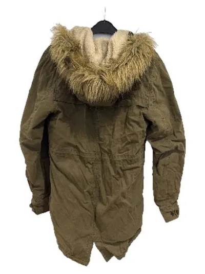 Tommy Hilfiger Denim Herren Parka Jacke Gr. S Oliv Fellkapuze Winterjacke