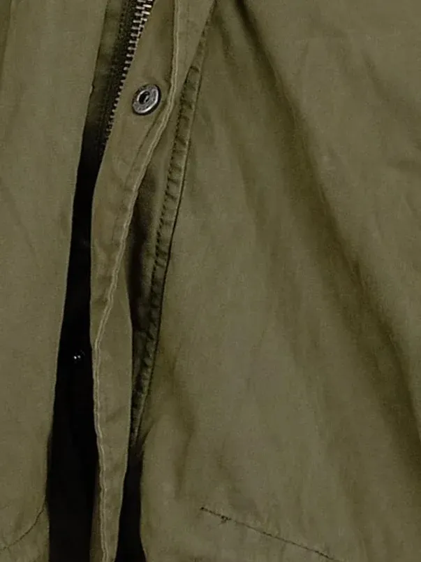 Tommy Hilfiger Denim Herren Parka Jacke Gr. S Oliv Fellkapuze Winterjacke 4