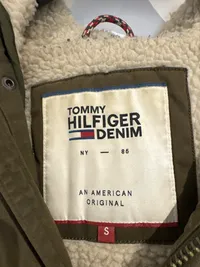 Tommy Hilfiger Denim Herren Parka Jacke Gr. S Oliv Fellkapuze Winterjacke 5