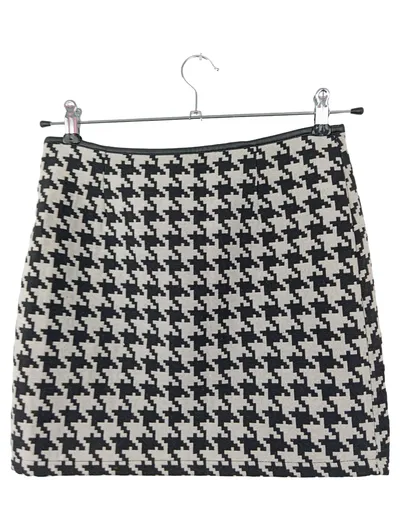JUST ADDICT Minirock Damen 36/S Hahnentritt Schwarz Weiß Klassisch Elegant