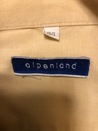 Alpenland Herren Freizeithemd Kurzarm Gr. 44 Beige Casual Hemd