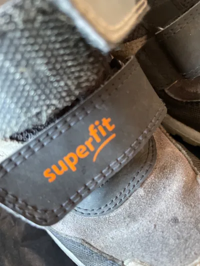 Superfit Lauflernschuhe Kinder Gr. 28 Grau Orange Klettverschluss