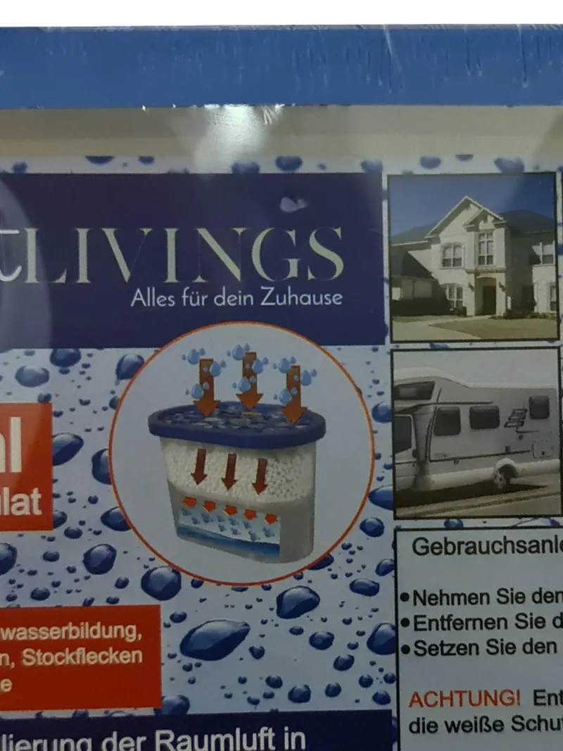 Bestlivings Luftentfeuchter Granulat 550ml gegen Schimmel und Feuchtigkeit Blau 2