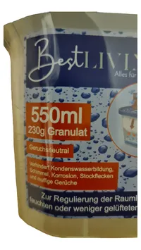 Bestlivings Luftentfeuchter Granulat 550ml gegen Schimmel und Feuchtigkeit Blau 4