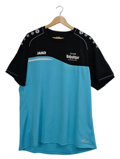 JAKO Herren Sport T-Shirt Team Ur-Krostitzer Schwarz Türkis Gr. XXL