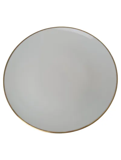 TIRSCHENREUTH Essteller Weiß Goldrand Klassisch Porzellan 24 cm Teller