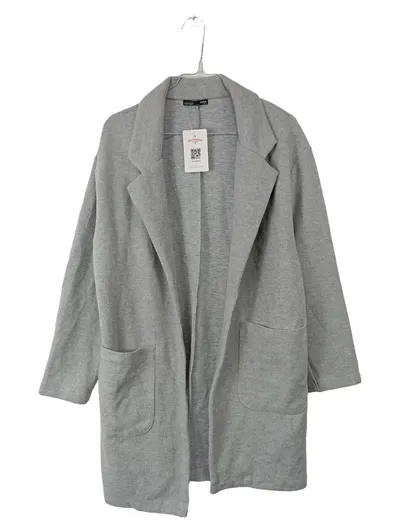 ZARA Damen Strickjacke Cardigan Grau Gr. S Oversize Casual