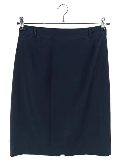 BOGNER Bleistiftrock Damen 36/S Schwarz Schurwolle Business Elegant Midi