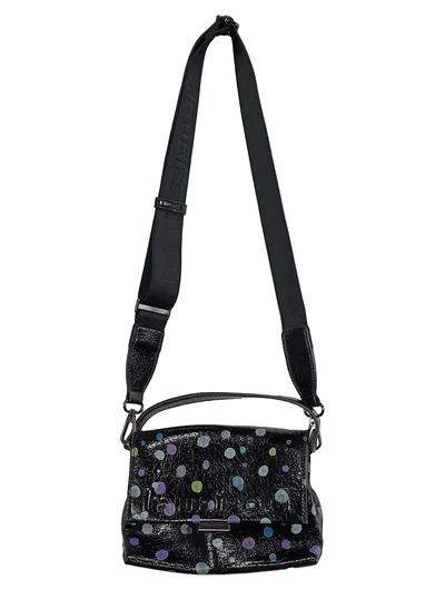 Desigual Umhängetasche Schwarz Punkte Crossbody Bag Damen Lacktasche