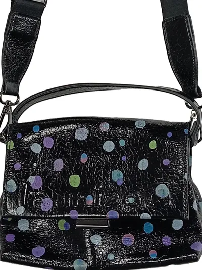 Desigual Umhängetasche Schwarz Punkte Crossbody Bag Damen Lacktasche