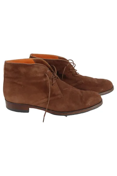 KONSTANTIN STARKE Chukka Boots Herren Schnürschuhe Wildleder Braun Gr. 37