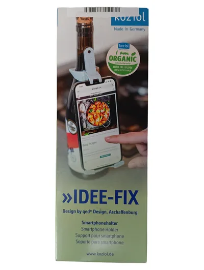 KOZIOL Handyhalterung Smartphonehalter Flaschenhalter Grau Made in Germany