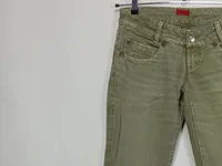 HUGO BOSS Damen Jeans Straight Leg Oliv W30 L35 Baumwolle Casual 2