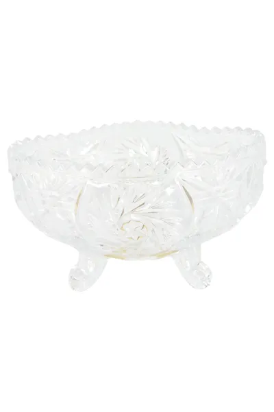 ANNA HUTTE Kristallschale Elegant Transparent Glas Blumenmuster 9cm Schale
