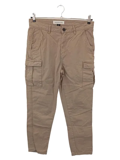 SMOG Herren Cargohose Beige W32/48/M (S) Casual Praktisch Baumwolle