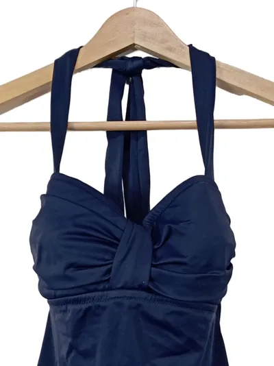 SEASIDE Damen Badeanzug Gr. 38 Blau Navy Neckholder Einteiler
