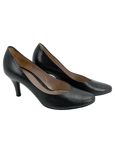 GABOR Pumps Damen Gr. 37.5 Schwarz Klassische Leder Business Schuhe
