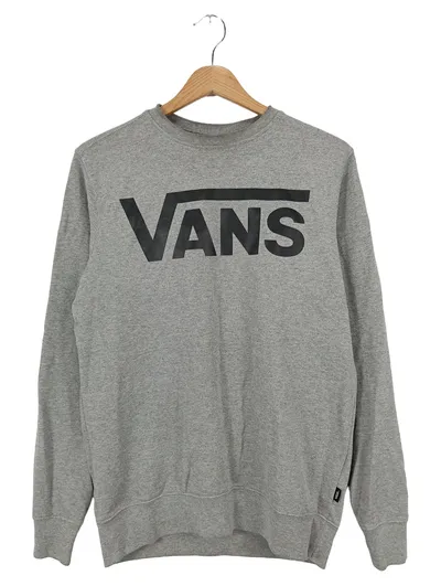 VANS Pullover Herren Grau Gr. 44/XS Streetwear Sweatshirt Logo-Print